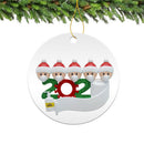 DIY Name Blessing Christmas Tree Hanging Pendant PVC Festival Ornament (D)