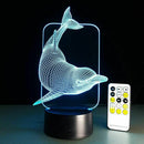 Kids Night Light Animal Dolphin 7 Colors Change with Remote Control Gifts f