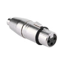 3-Pin XLR Female to RCA Female Jack Audio Cable Microphone AV Video Adapter