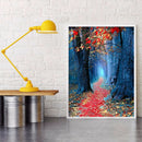 Full Round Drill Rhinestone Picture DIY Maple Leaves Path Diamond Painting