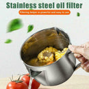 10x15cm Stainless Steel Oil Soup Separator Strainer Kitchen Pot Cook Q4M4
