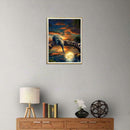 Lake Elephant 5D DIY Full Drill Round Diamond Painting Embroidery Kits Gift