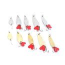 11pcs/set Metal Fishing Lure Spoon Bait Sequins with Box Fishing Tackle