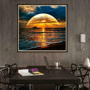 5D DIY Full Drill Diamond Painting Rising Sun Sea Cross Stitch Embroidery