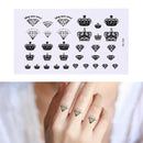 1X Diamonds and Crowns Temporary Tattoos Arm Leg Waterproof Tattoo Stickers B Ew