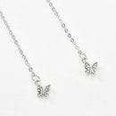 Butterfly Earrings Stud Threader Long Drop Dangle Tassel Crystal For Women Girls