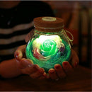 1X(Led RGB Dimmer Lamp Night Light Flower Bottle Creative Romantic Rose Bul