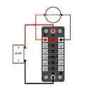 6 Independent Circuit Fuse Block W/Negative Bus - ATC/ATO 6-Way Fuse Box wi S1E1