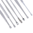 7pcs Ear Wax Pickers set Stainless Steel Earpick Wax Remover Curette Ear Cleane@