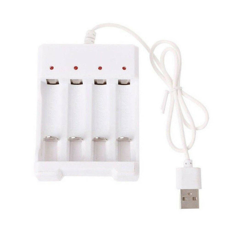 1.2V Universal 4 Slot AA/AAA Rechargeable Battery Charger Adapter USB Plug Z BX