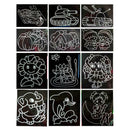 A4 DIY Scraping Drawing Card Single Side Children Painting Card Paper w/Pen