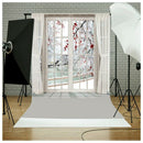 3x5FT Photography Backdrop Blossom Flower Window Curtain Studio Photo Backg