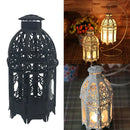 European Metal Moroccan Candle Holder Votive Candlestick Home Decor Black