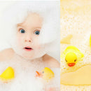 4PCS Baby Bathing Developmental Toys Water Floating Squeaky Rubber Ducks A