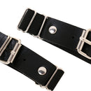 2x LEATHER EXY PUNK STUDDED RIVET GARTER BELT Adjustable LEG HARNESS Straps