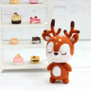 Non Finished Wool Felt Handmade Set DIY Sika Deer for Needle Material Bag
