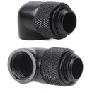 G1/4" Matte Black 90 Degree Angle Rotary Adapter Hard Rigid Tubing Fitting