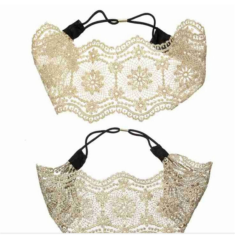 Retro Women Girl Lace Headband Hair Band Wide Headwrap HairLJccessoriesn LJ