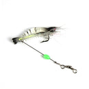 3Pcs/Lot Shrimp Soft Fishing Lure 9Cm 6G Artificial Bait with Luminous Bead