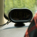 Car Voltage Digital Monitor Battery Alarm Clock LCD Temperature Thermeter