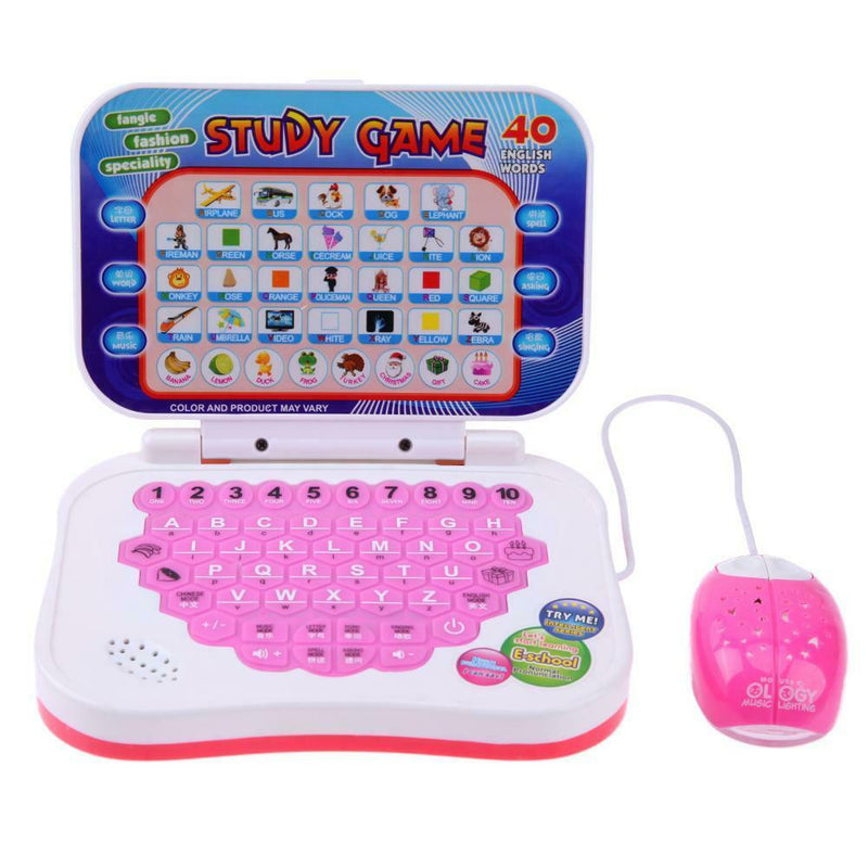 Bilingual Early Educational Learning Machine Kids Laptop Toys with Mouse
