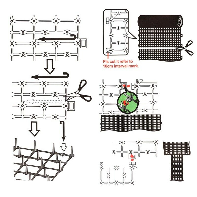 Garden Cat Scat Mat - Cats And Dogs Repellent Mat Plastic Spike-Keeping Cat P3Z5