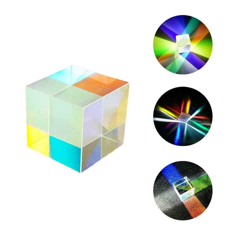 Optical Glass X-cube Dichroic Cube Prism RGB Combiner Splitter Gift Soft AU