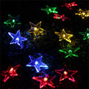 Stars 30LED Light Strings Colorful Christmas Tree Holiday Decor Solar Lamp