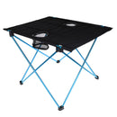 Folding Aluminum Camping Picnic Table Dining Desk Outdoor Gear Blue