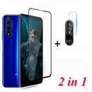 For Huawei Nova 5T Full Cover Tempered Glass Screen Protector+ Camera Lens Film