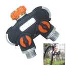 Garden Water Connectors Hose Splitter Rubberized ABS+TPR Tap Hose Distr YRT