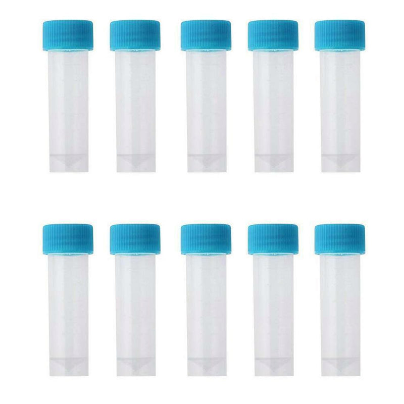 3pcs Plastic Test Tubes Vial Screw Seal Cap Pack Container Cryopreservations