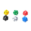 6 Pieces Multicolored 2cm Dices Set For DND MTG Board Party Casino Games