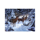 5D Diamond Painting By Number Kits Winter Snow & Deer Rhinestone Pictures