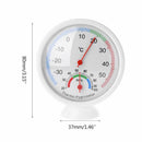Indoor Outdoor Thermometer Humidity Clock-shaped Meter Temperature Hygrometer