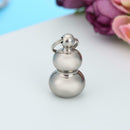 Simple Women/Men Stainless Steel Mini Gourd Design Keychain Car Bag Keyring
