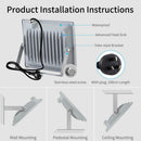 50W LED Flood Light Motion Sensor SMD Floodlights Waterproof 400lm Cool White