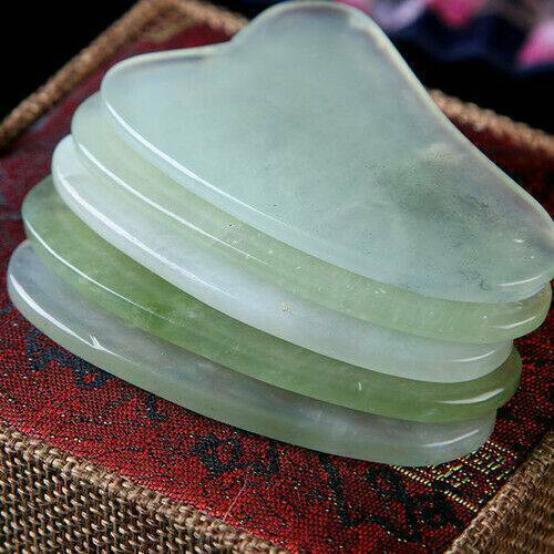Gua Sha Facial Massage Chinese Medicine Natural Jade Board Scraping Tool.