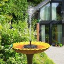 Garden Solar Birdbath Fountain Pump Outdoor Solar Water Panel Floating E1F2