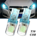 2x T10 194 W5W COB LED Car Super Bright Silica License Plate Light Bulb Ice Blue