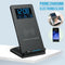 Electric LCD Digital Alarm Clock w/ Wireless Charging Pad Phone Charger Stand