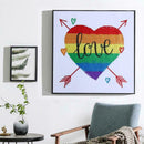 5D DIY Special Shaped Diamond Painting Love Heart Cross Stitch Embroidery