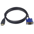 1080P HDMI to 15 Pin VGA HDMI Male Adapter Converter Cable PC HDTV DVD 6FT. G6M4
