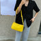 Women Solid Evening Clutch Shoulder Handbags PU Leather Totes Bags (Yellow)