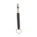 Pet Dog Training Adjustable Ultrasonic Sound Ring Whistle Keychain Pitch Black