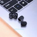 100pcs Plastic Car Truck Bike Tire Tyre Wheel Valve Stems Caps Dust Cover Black
