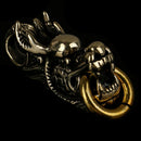1pc Brass Dragon Key Ring Outdoor Accessories EDC Copper Car Dragon Hanging BX