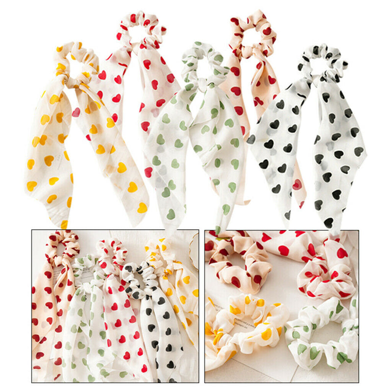 5 Pieces Women's Hair Scarf Elastic Hair Ties Hair Band Ponytail