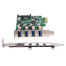 Low Profile 4 Ports Pci-E To Usb 3.0 Hub Pci Express Expansion Card Adapter H4M8