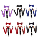 Wedding Casual Party Formal Adjustable Braces Kids Suspenders Bowtie Set